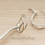 ER.479 // Twisted Triple Vines Ring Ear Post, 2 Pc