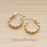 ER.480 // Twisted Simple Rope Ring Ear Post, 2 Pc