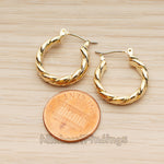 ER.480 // Twisted Simple Rope Ring Ear Post, 2 Pc