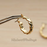 ER.480 // Twisted Simple Rope Ring Ear Post, 2 Pc