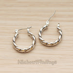 ER.480 // Twisted Simple Rope Ring Ear Post, 2 Pc