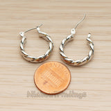 ER.480 // Twisted Simple Rope Ring Ear Post, 2 Pc