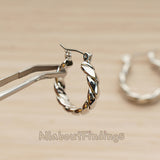 ER.480 // Twisted Simple Rope Ring Ear Post, 2 Pc