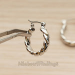 ER.480 // Twisted Simple Rope Ring Ear Post, 2 Pc