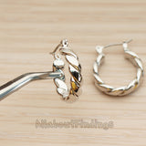 ER.480 // Twisted Simple Rope Ring Ear Post, 2 Pc