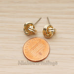 ER.483 // Simple Knot Ball Ear Post, 2 Pc