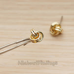 ER.483 // Simple Knot Ball Ear Post, 2 Pc