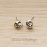 ER.483 // Simple Knot Ball Ear Post, 2 Pc