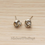 ER.483 // Simple Knot Ball Ear Post, 2 Pc