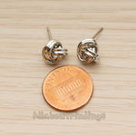 ER.483 // Simple Knot Ball Ear Post, 2 Pc