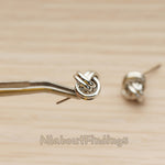 ER.483 // Simple Knot Ball Ear Post, 2 Pc