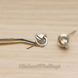 ER.483 // Simple Knot Ball Ear Post, 2 Pc