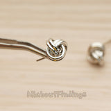 ER.483 // Simple Knot Ball Ear Post, 2 Pc