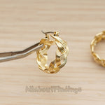 ER.482 // Twisted Triple Knit Ring Ear Post, 2 Pc