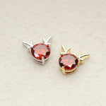 PD.1950 // Christmas Red Cubic Rudolph Pendant, 2 Pc