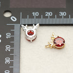 PD.1950 // Christmas Red Cubic Rudolph Pendant, 2 Pc