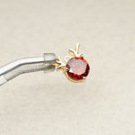 PD.1950 // Christmas Red Cubic Rudolph Pendant, 2 Pc