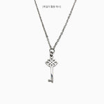 SG.606 // Surgical Steel Flower key ring pendant [Silver], 1 pc