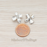 ER.012 // Lovely Four Petal Flower Ear Post, 2 Pc