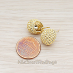 ER.030 // Golden Crystal Egg Ear Post, 2 Pc