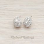 ER.030 // Golden Crystal Egg Ear Post, 2 Pc