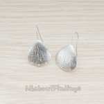 ER.047 // Brushed Wide Teardrop Fan Earwire, 2 Pc