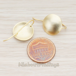 ER.051 // Simple Brushed Button Round Earwire, 2 Pc