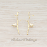 ER.090 // Twig & Bird Ear Post, 2 Pc