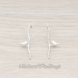 ER.090 // Twig & Bird Ear Post, 2 Pc