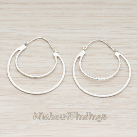 ER.123 // Sailormoon Brushed Crescent Moon Earwire, 2 Pc