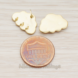 ER.137-01 // Smooth Cloud Ear Post, 2 Pc