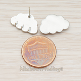 ER.137-01 // Smooth Cloud Ear Post, 2 Pc