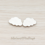 ER.137-01 // Smooth Cloud Ear Post, 2 Pc