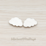 ER.137-01 // Smooth Cloud Ear Post, 2 Pc