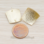 ER.138 // Leather Textured Square Ear Post, 2 Pc