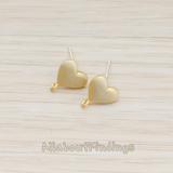 ER.149 // Heart Ear Post, 2 Pc