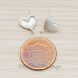 ER.149 // Heart Ear Post, 2 Pc