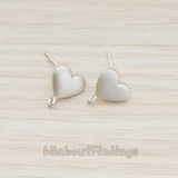 ER.149 // Heart Ear Post, 2 Pc