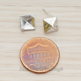 ER.153 // Pointed Pyramid Square Ear Post, 2 Pc