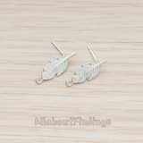 ER.161 // Mini Feather Ear Post, 2 Pc