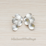 ER.176-01 // Multi Round Textured Circle Ear Post, 2 Pc