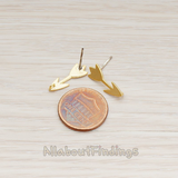 ER.181 // Simple Tulip Flower Ear Post, 2 Pc