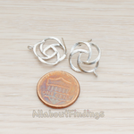 ER.194 // Rose Flower Shaped Ear Post, 2 Pc