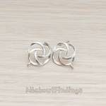 ER.194 // Rose Flower Shaped Ear Post, 2 Pc