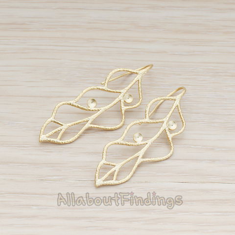 ER.222 // Long Leaf Earwire, 2 Pc