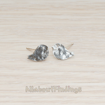 ER.232 // Textured Sparrow Bird Ear Post, 2 Pc