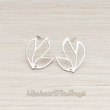 ER.234 // Bird Foot Print Ear Post, 2 Pc