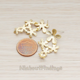 ER.238 // Multi Floral Flower Ear Post, 2 Pc