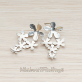 ER.238 // Multi Floral Flower Ear Post, 2 Pc