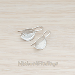 ER.245 // Wide Leaf Earwire, 2 Pc